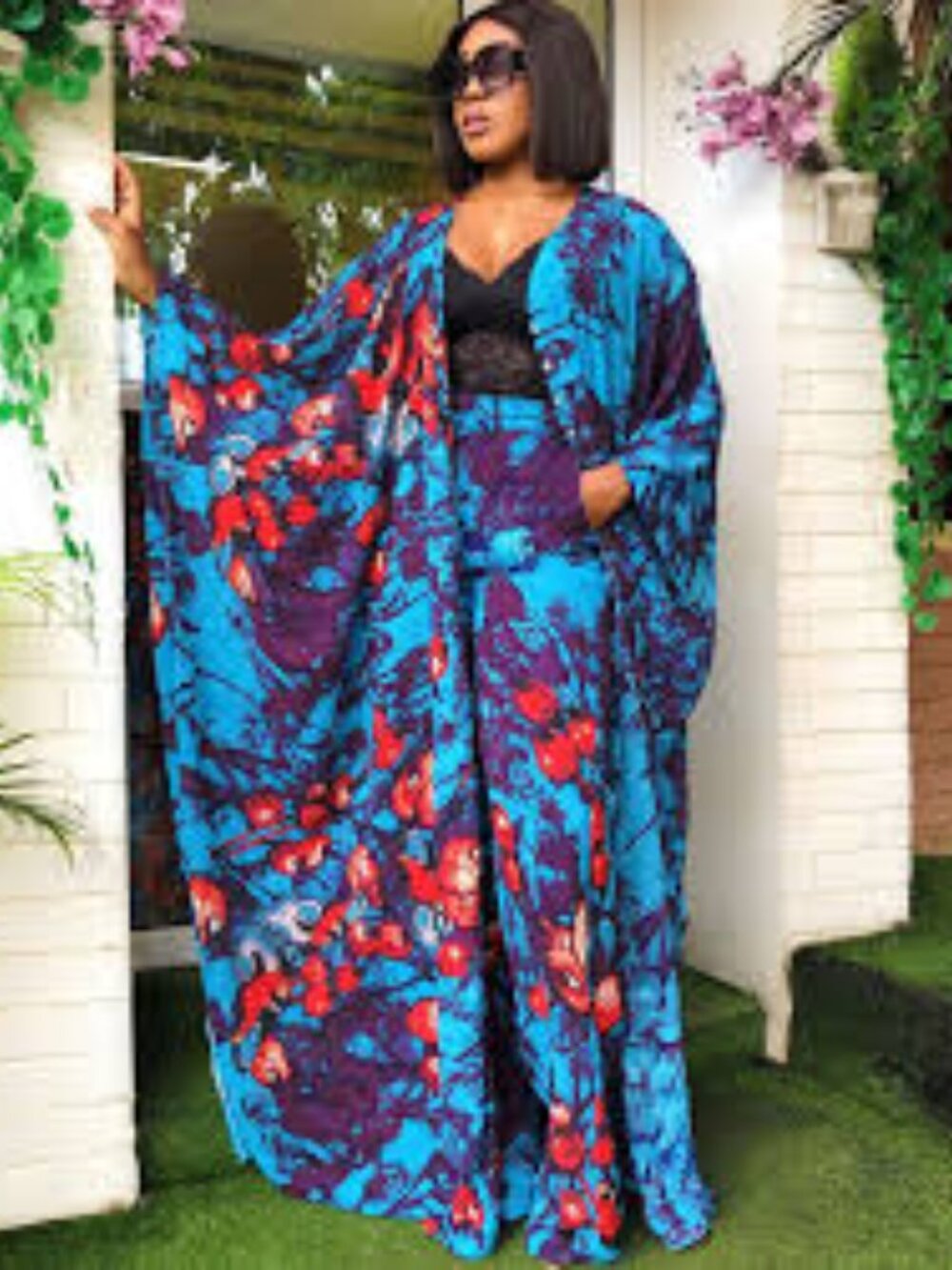 Ocean Bloom 2-Piece Palazzo Set